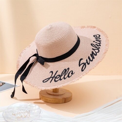Шляпа , демисезон/лето, размер 56/58, мультиколор, розовый