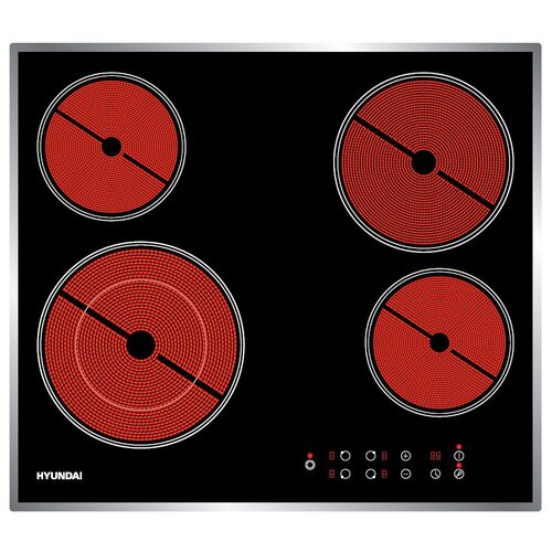 Варочная поверхность Hyundai HHE 6485 IX черный 1870600₽