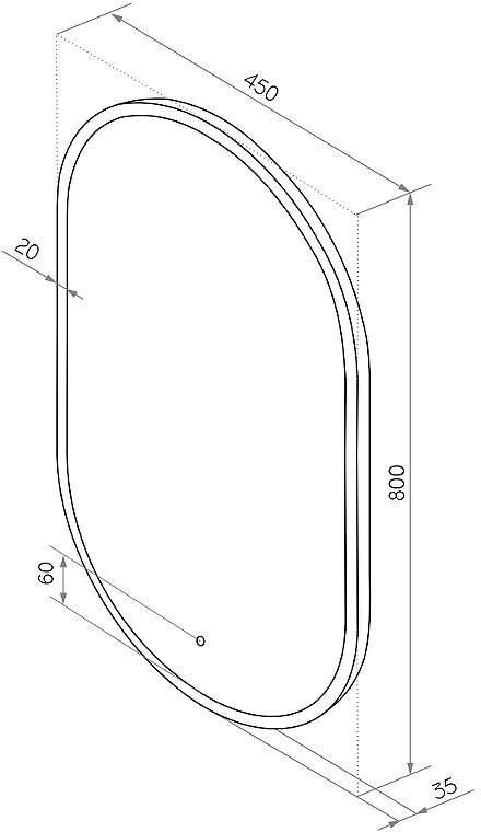 Зеркало Continent Prime Led 450x800 (ЗЛП2199) - фотография № 8