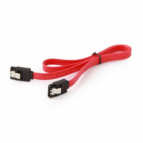 Кабель Cablexpert SATA - SATA (CC-SATAM-DATA-XL), длина 1 м, 1 шт., красный