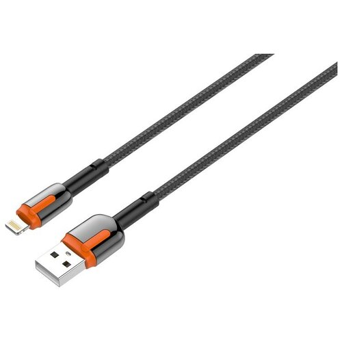 Аксессуар Ldnio LS592 USB - Lightning 2.4A 2m Black-Orange LD_C3822