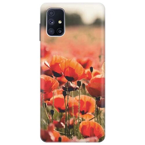 Чехол - накладка ArtColor для Samsung Galaxy M51 с принтом Маки чехол накладка artcolor для samsung galaxy m51 с принтом сиреневый вечер