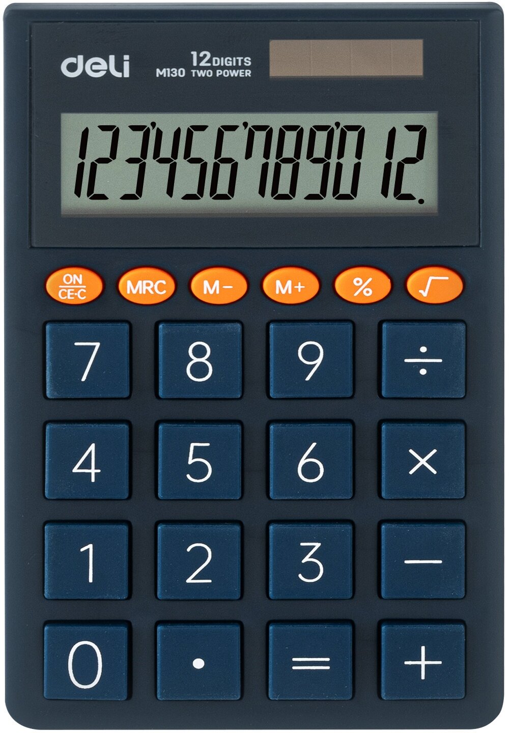 Комплект 3 штук Калькулятор карманный Deli EM130 12-р дв. пит70.2x8.5x112.2 мм темн-сер