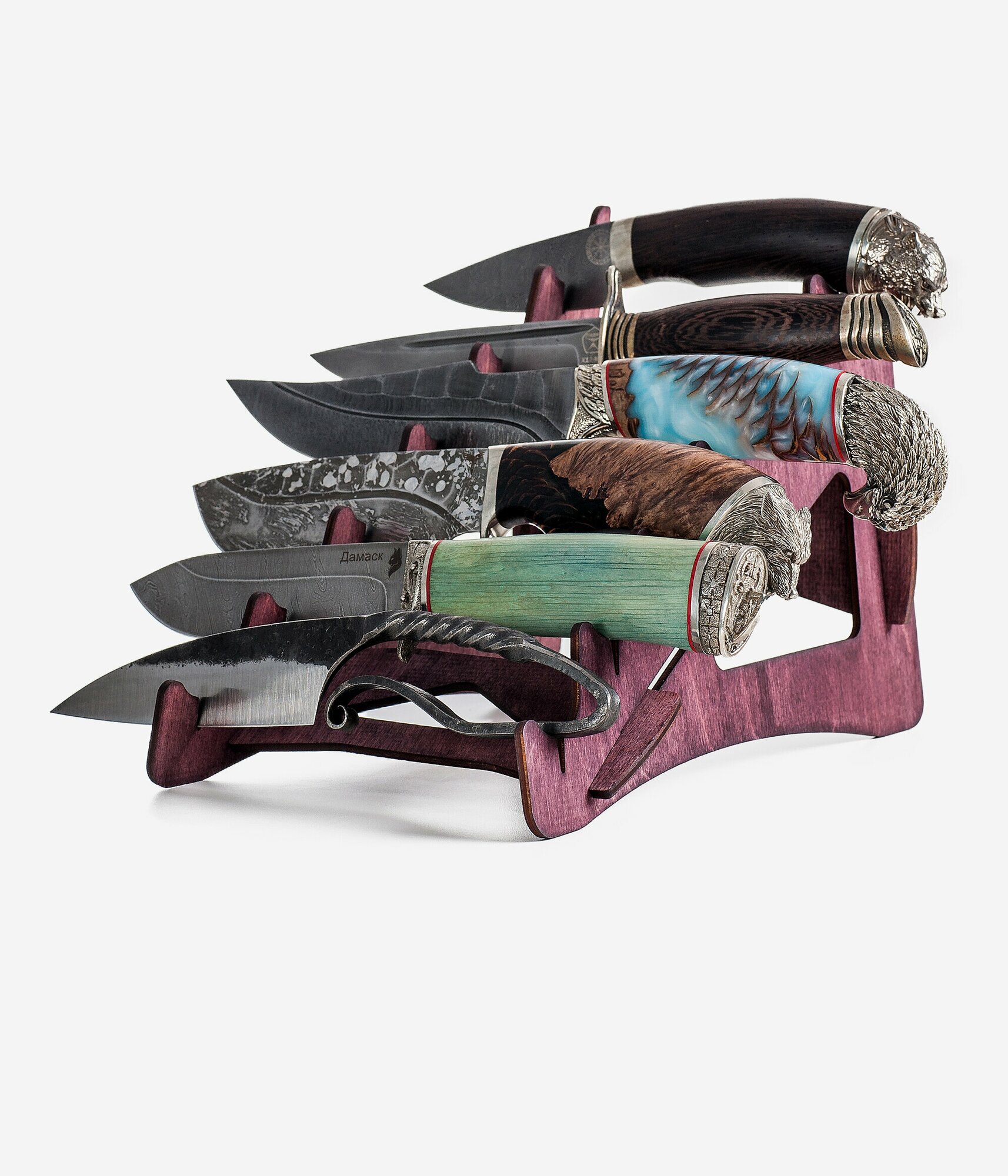Подставка для коллекционных ножей Melody 6 черешня