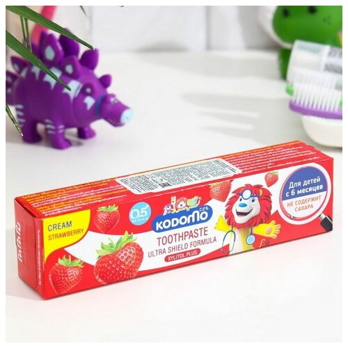 Купить Детская зубная паста Thailand Kodomo с ароматом клубники, 65 г, LION, Зубная паста