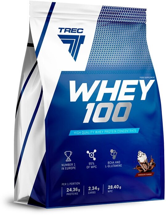 Trec Nutrition Whey 100, 2270 г, вкус: шоколад
