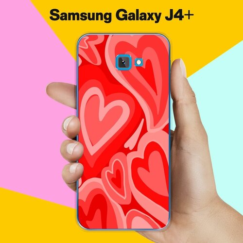 защитный чехол на samsung galaxy j4 самсунг джей 4 плюс прозрачный Силиконовый чехол на Samsung Galaxy J4+ Узор 6 / для Самсунг Галакси Джей 4 Плюс 2018