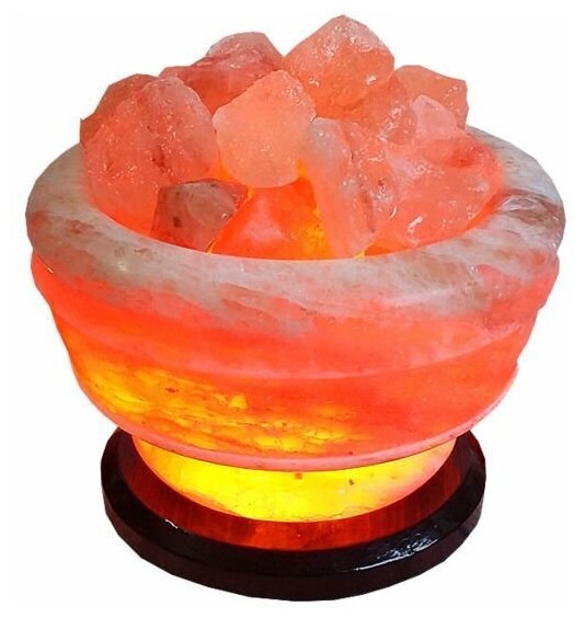 Солевая лампа ваза С камнями 3,5-3,9 кг