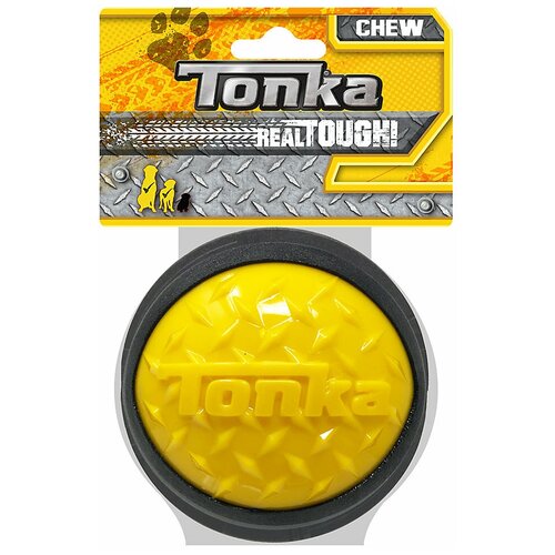 Игрушка для собак Tonka Мяч, желтый черный 10,2 см