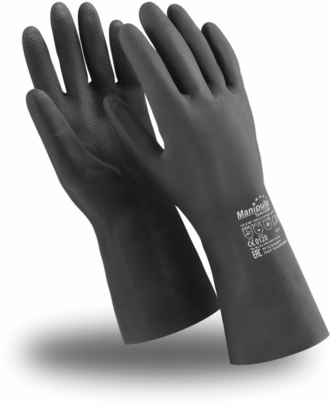 Перчатки защитные неопре/интерло черн manipulaхимопрен(NPF09/CG973)р10-10,5