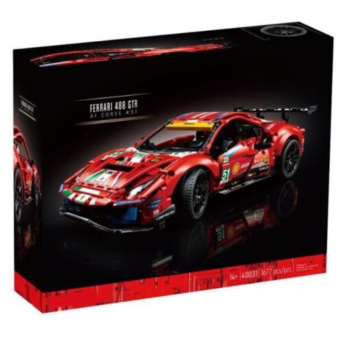 Конструктор/ Technic/ Ferrari 488 GTE AF Corse/ Феррари/ 1677 деталей/ 40031/ ребенку