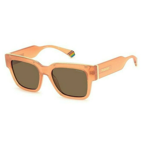 фото Солнцезащитные очки polaroid, квадратные, с защитой от уф, поляризационные, для женщин, оранжевый
