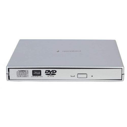 Оптический привод Gembird DVD-USB-02-SV, BOX привод dvd±rw dvd ram gembird dvd usb 03 black