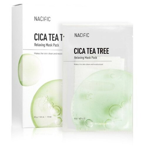 фото Nacific cica tea tree relaxing mask pack успокаивающая маска с центеллой и чайным деревом