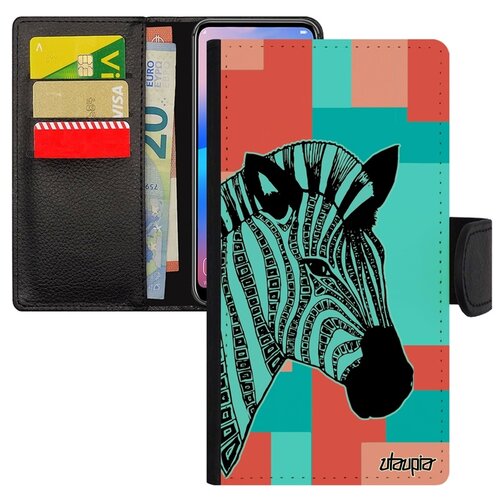 фото Чехол-книжка на мобильный xiaomi mi 8, "зебра" африка полосатая utaupia