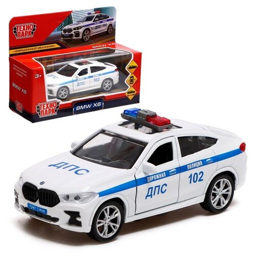 Машина металлическая «BMW X6 полиция», 12 см, двери, багаж, инерция, цвет белый машина металлическая bmw x6 полиция 12 см двери багаж инерция цвет белый