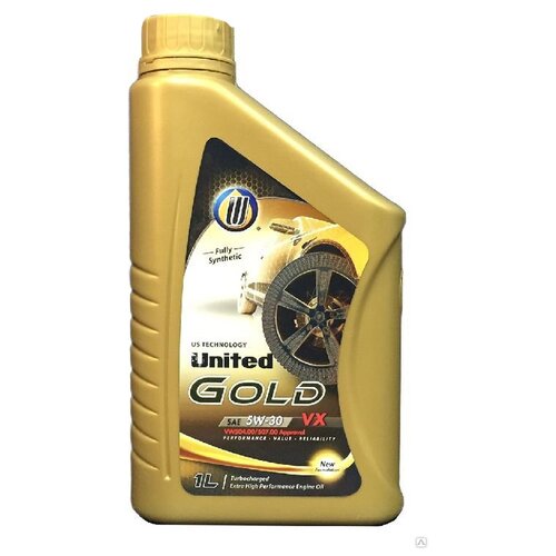 фото Синтетическое моторное масло united oil gold vx 5w-30, 4 л