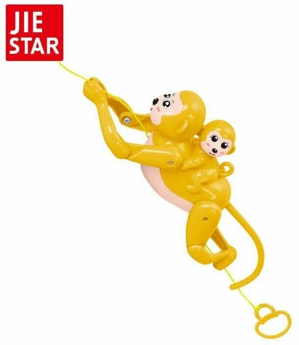 Игрушка обезьяна подвеска с малышом ползает по веревке для малышей от 3 мес.