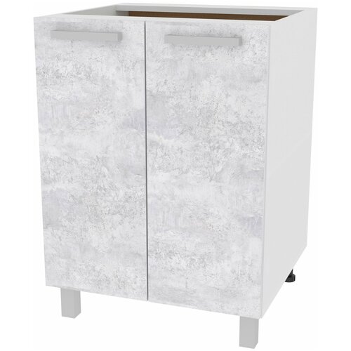 Стол 600 без столешницы белый/бетон спаркс светлый