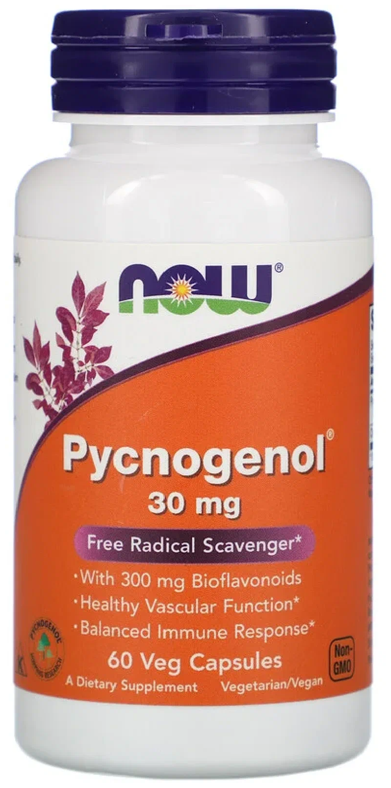 Капсулы NOW Pycnogenol, 50 г, 30 мг, 60 шт.