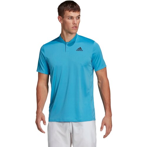 фото Теннисное поло adidas club, силуэт прилегающий, размер xs, голубой
