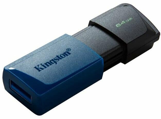 Флеш-память Kingston DataTraveler Exodia M,64Гб, USB3.2 син 2P(2шт в упак), 1610706