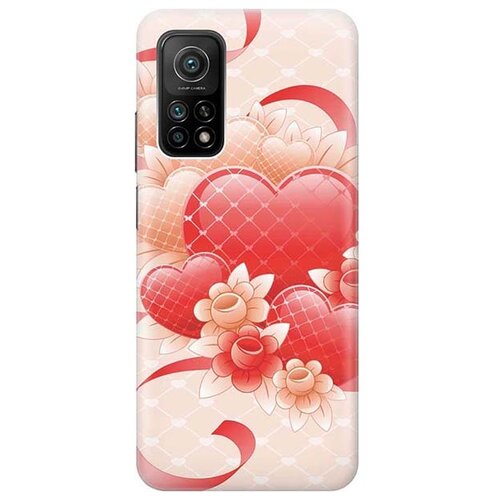 Чехол - накладка ArtColor для Xiaomi Mi 10T с принтом С любовью чехол накладка artcolor для xiaomi mi 10t с принтом розовые цветы