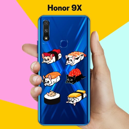 Силиконовый чехол Суши-собачки на Honor 9X силиконовый чехол суши собачки на honor 20s