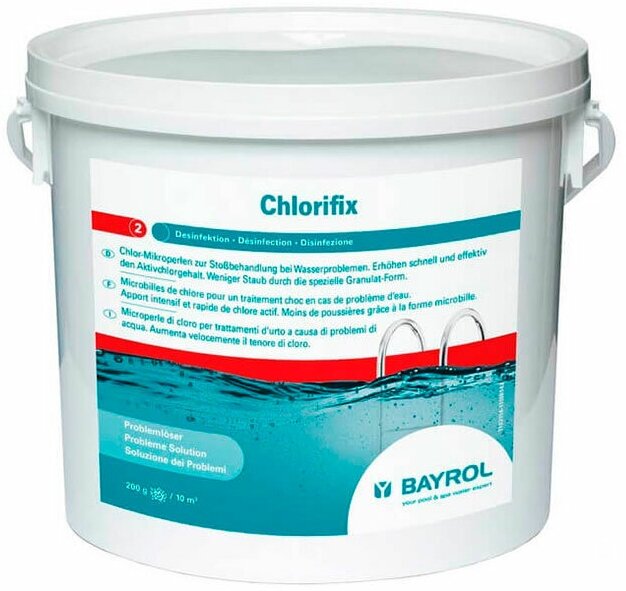 Быстрорастворимый хлор для ударной дезинфекции Bayrol ChloriFix 5kg 4533114