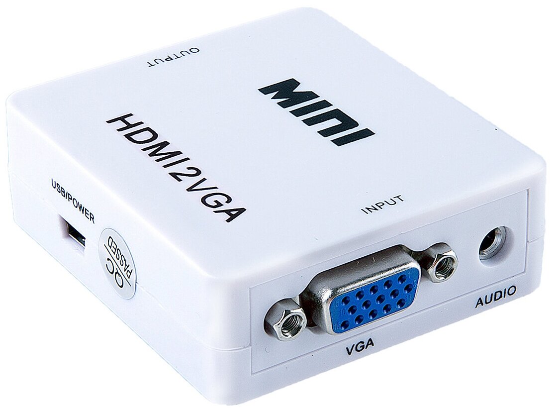 GCR Видео конвертер HDMI 1.3 -> VGA + jack 3.5 mm, 1080p 60Hz HDCP 1.4