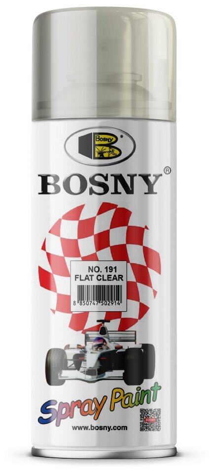 Лак Bosny Spray Paint 191 flat clear матовая 400 мл