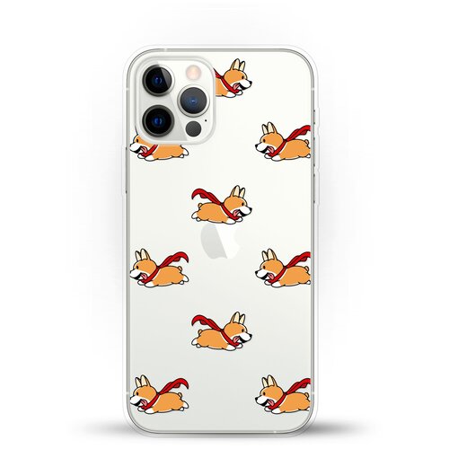 фото Силиконовый чехол корги с шарфом на apple iphone 12 pro max andy & paul