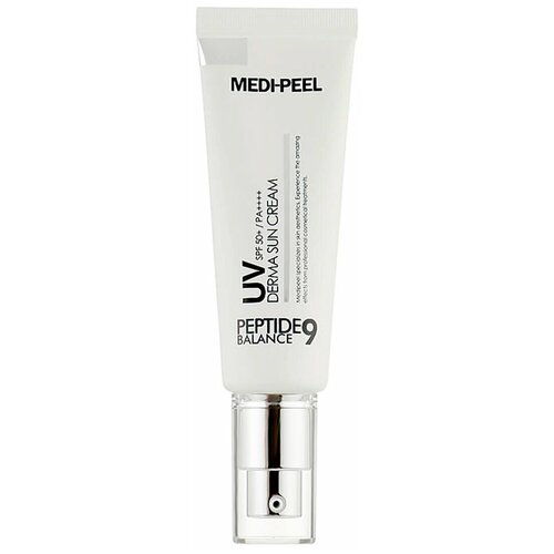 MEDI-PEEL Солнцезащитный крем Peptide 9 Balance UV Derma Sun Cream SPF50+ PA++++, 50 мл солнцезащитный крем для лица spf50 pa medi peel peptide 9 balance uv