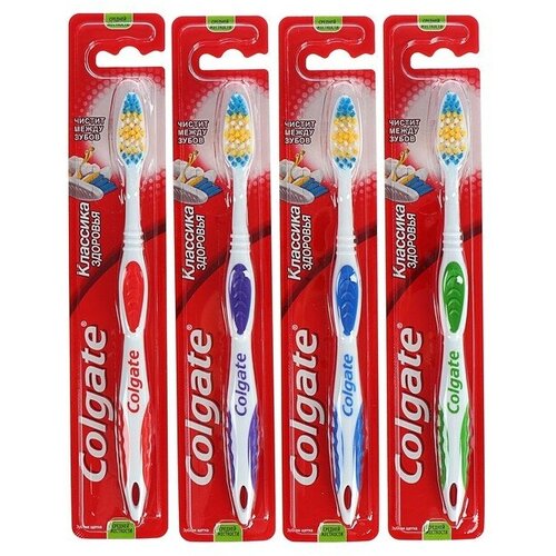 Зубная щетка Colgate Классик плюс, средней жесткости, микс