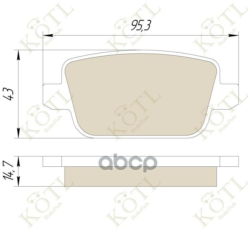 1708Kt Колодки Тормозные Ford Galaxymondeos-Maxvolvo S80xc70freelander 06- Задние Land Rover KOTL арт. 1708KT