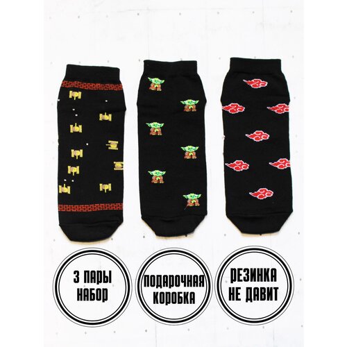 фото Носки snugsocks, 3 пары, размер 36-41, черный