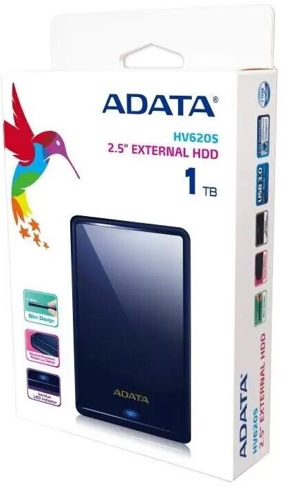 1 ТБ Внешний HDD ADATA HV620S, USB 3.0, черный A-Data - фото №11