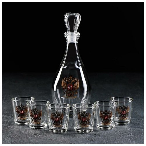 Набор для вина Орёл 7 предметов графин стаканы 6 шт 945₽