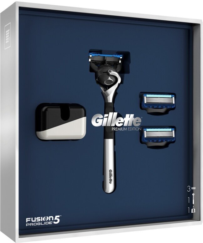 Подарочный набор для мужчин Gillette Fusion ProGlide Flexball, Бритва, 2 сменные кассеты, подставка