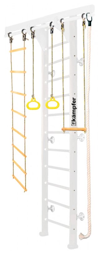 Шведская стенка Kampfer Wooden Ladder Wall 3 м, жемчужный