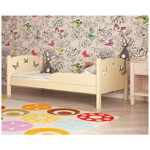 Кровать детская ФЕЯ 100% массив 90х190 слоновая кость без ящиков без матраса