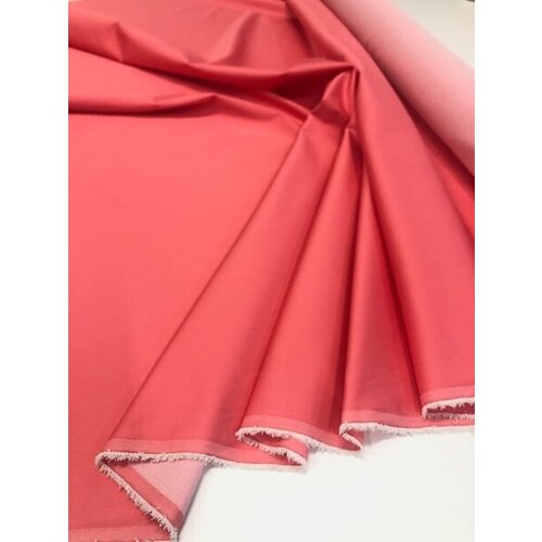 Ткань костюмная однотонная, цвет кораллово-розовый, Германия, цена за 1.5 метра погонных.