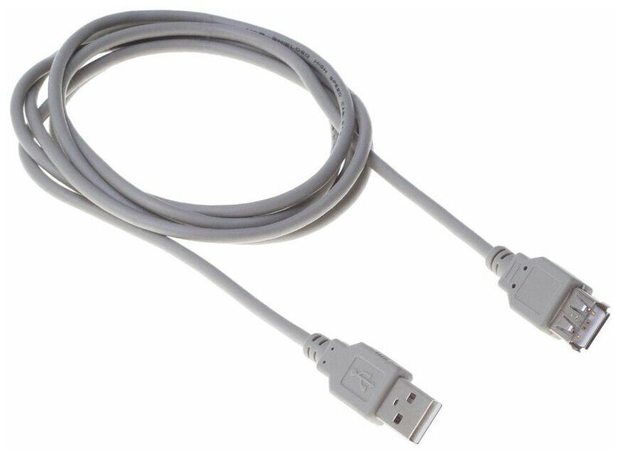 Кабель USB2.0 BURO USB A(m) - USB A(f), 3м, блистер, серый [bhp ret usb_af30]