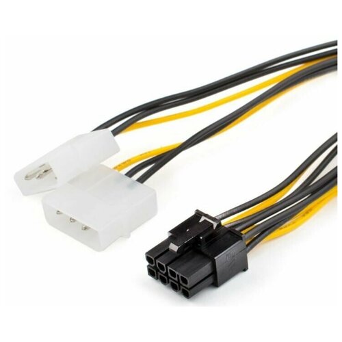 переходник питания для видеокарт 2x molex 8pin Кабель переходник питания Molex/PCI-E 8pin для видеокарт