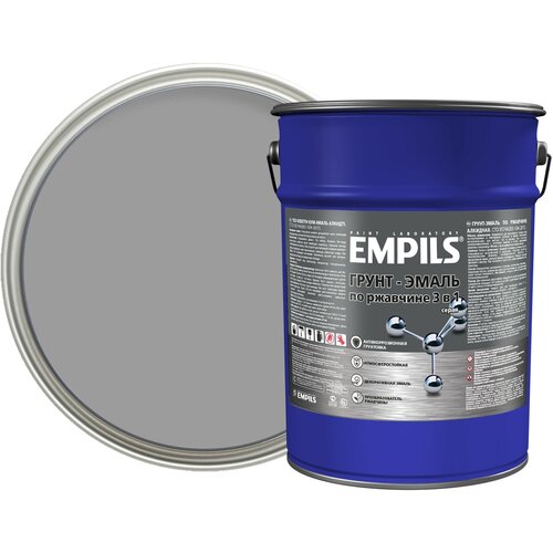 Грунт-эмаль по ржавчине 3 в 1 Empils PL цвет серый 5 кг