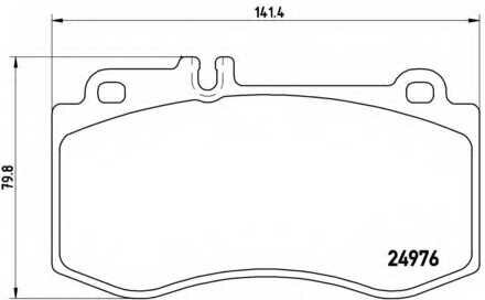 Комплект тормозных колодок для MERCEDES-BENZ CLS Shooting Brake (X218) CLS 350 CDI (218.923) BREMBO P50087