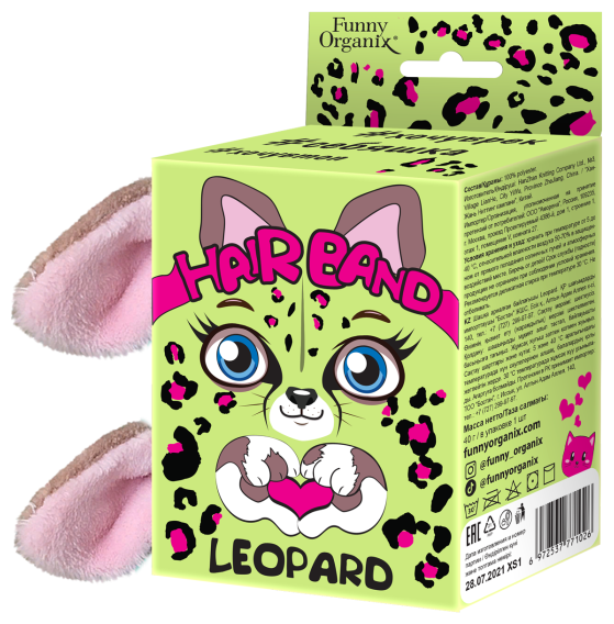 Повязка для волос Funny Organix Leopard, 40 г