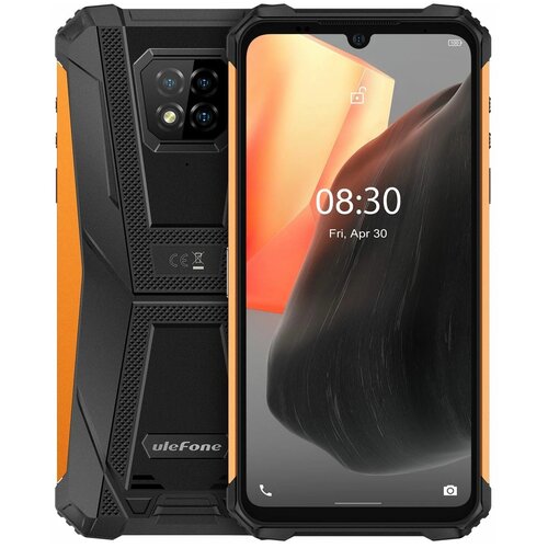 смартфон doogee s97 pro 8 128 гб dual nano sim тигриный оранжевый Смартфон Ulefone Armor 8 Pro 8/128 ГБ, Dual nano SIM, черный/оранжевый