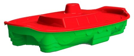 Песочница-бассейн Doloni Корабль 03355, 71.5х138 см, красный/салатовый