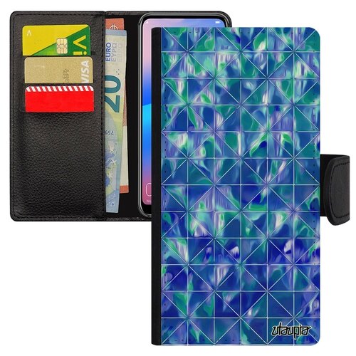 фото Чехол книжка на мобильный galaxy s7 edge, "плиточный мотив" орнамент ромб utaupia